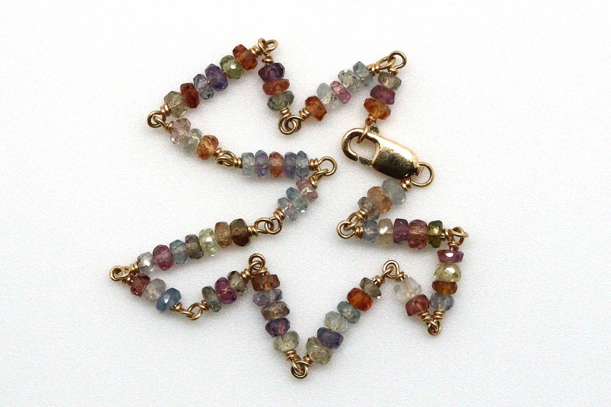 Bracelet - Muted sapphire rondelles