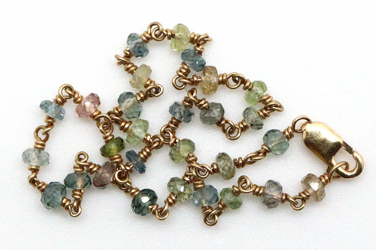 Bracelet - 18k gold, fancy Sapphire