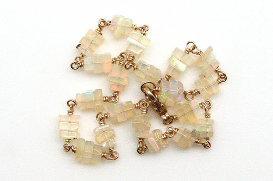 Bracelet - 14k gold, Opal