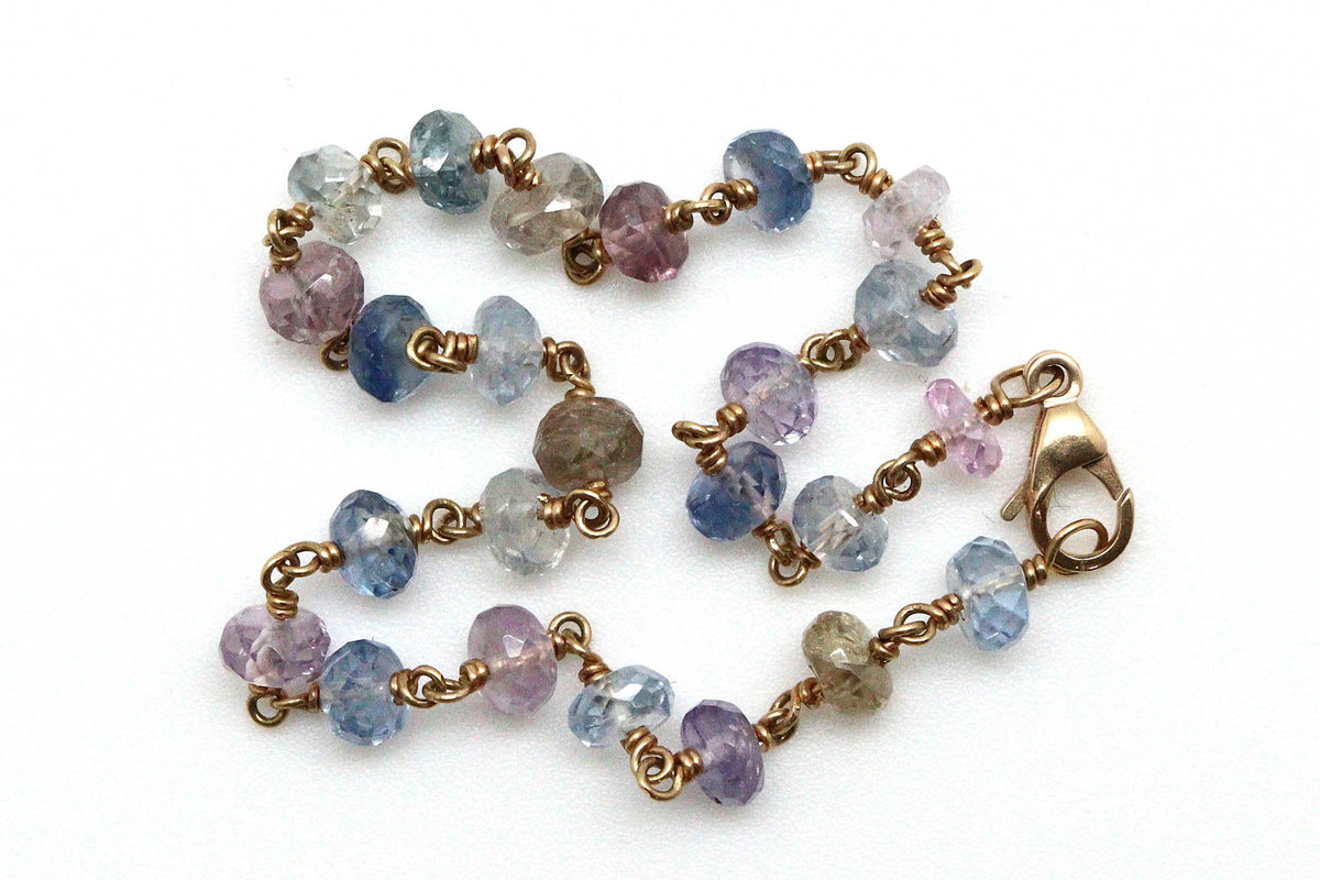 Bracelet - 18k gold, fancy Sapphires