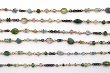 Load image into Gallery viewer, Bracelet - Sterling silver, gold fill, Green Tourmaline