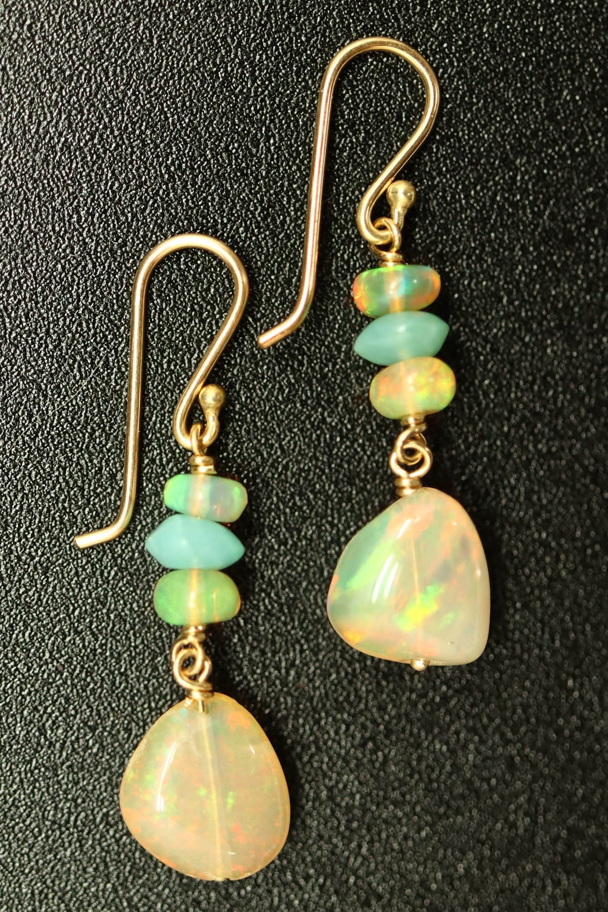 Earrings - Peruvian and Ethiopian Opal