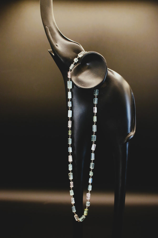 Necklace - Morganite, Aquamarine