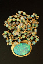 Load image into Gallery viewer, Necklace - Australian Opal pendant, Ethiopian Opal chain