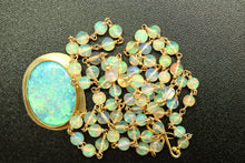 Load image into Gallery viewer, Necklace - Australian Opal pendant, Ethiopian Opal chain