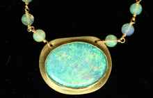 Load image into Gallery viewer, Necklace - Australian Opal pendant, Ethiopian Opal chain