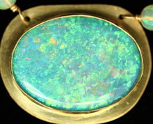 Load image into Gallery viewer, Necklace - Australian Opal pendant, Ethiopian Opal chain