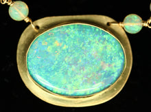 Load image into Gallery viewer, Necklace - Australian Opal pendant, Ethiopian Opal chain