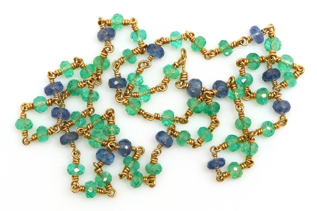 Necklace - Emerald, Tanzanite