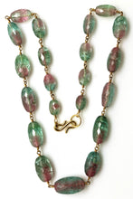 Load image into Gallery viewer, Necklace and Earring Set - Watermelon Tourmaline