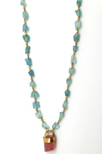 Load image into Gallery viewer, Necklace - Aquamarine, Pink Tourmaline
