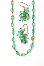 Load image into Gallery viewer, Necklace & Earring Set - Emerald Ovals