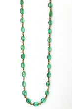 Load image into Gallery viewer, Necklace & Earring Set - Emerald Ovals