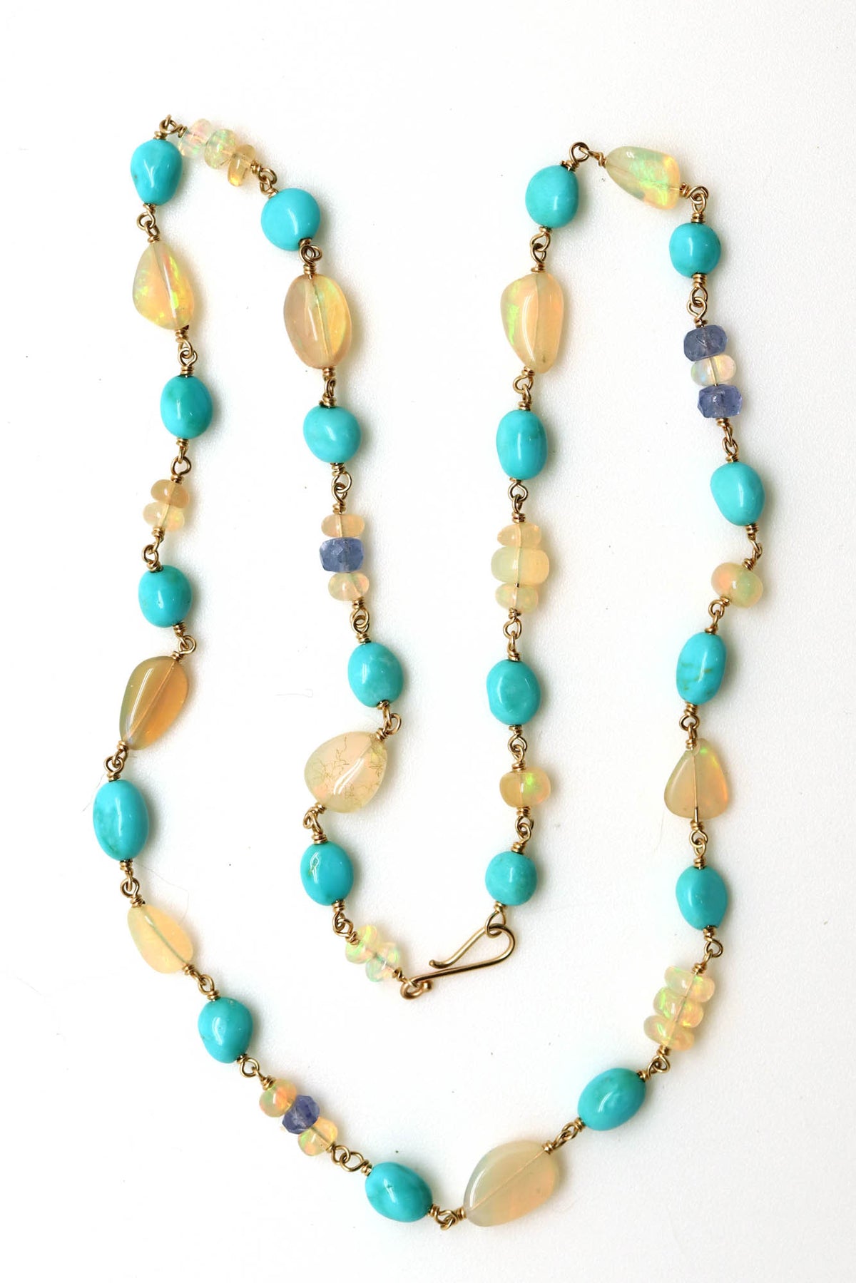 Necklace & Earring Set - Turquoise, Opal, Tanzanite