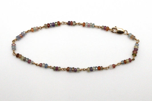 Bracelet - Muted sapphire rondelles