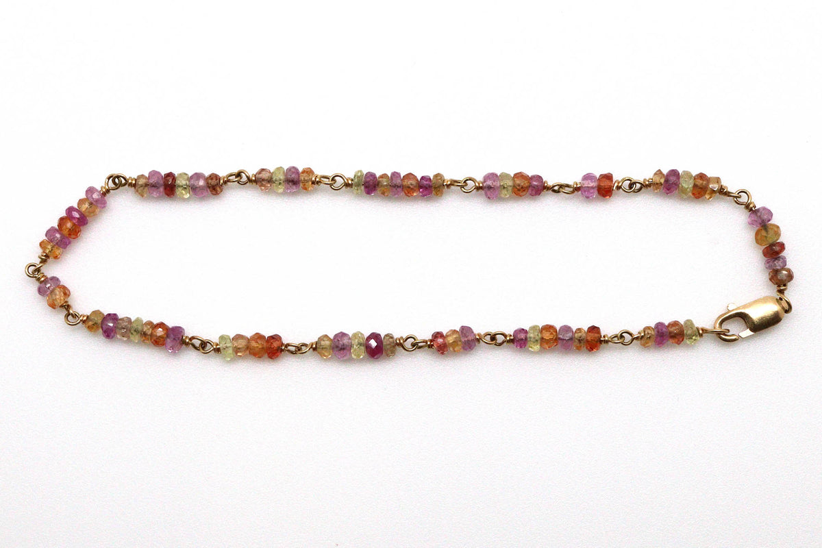 Bracelet - 18k gold, fancy Sapphire