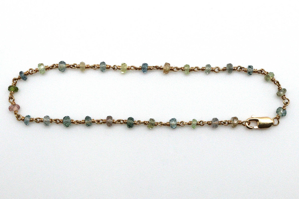 Bracelet - 18k gold, fancy Sapphire