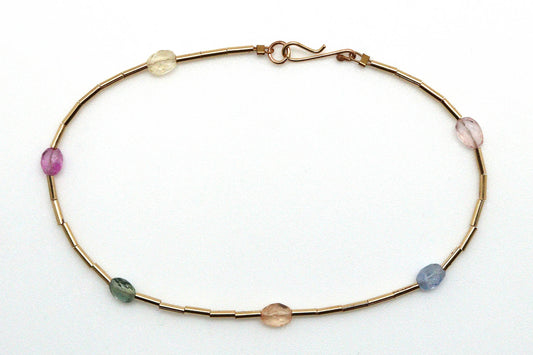 Bracelet - 14k gold, fancy Sapphire