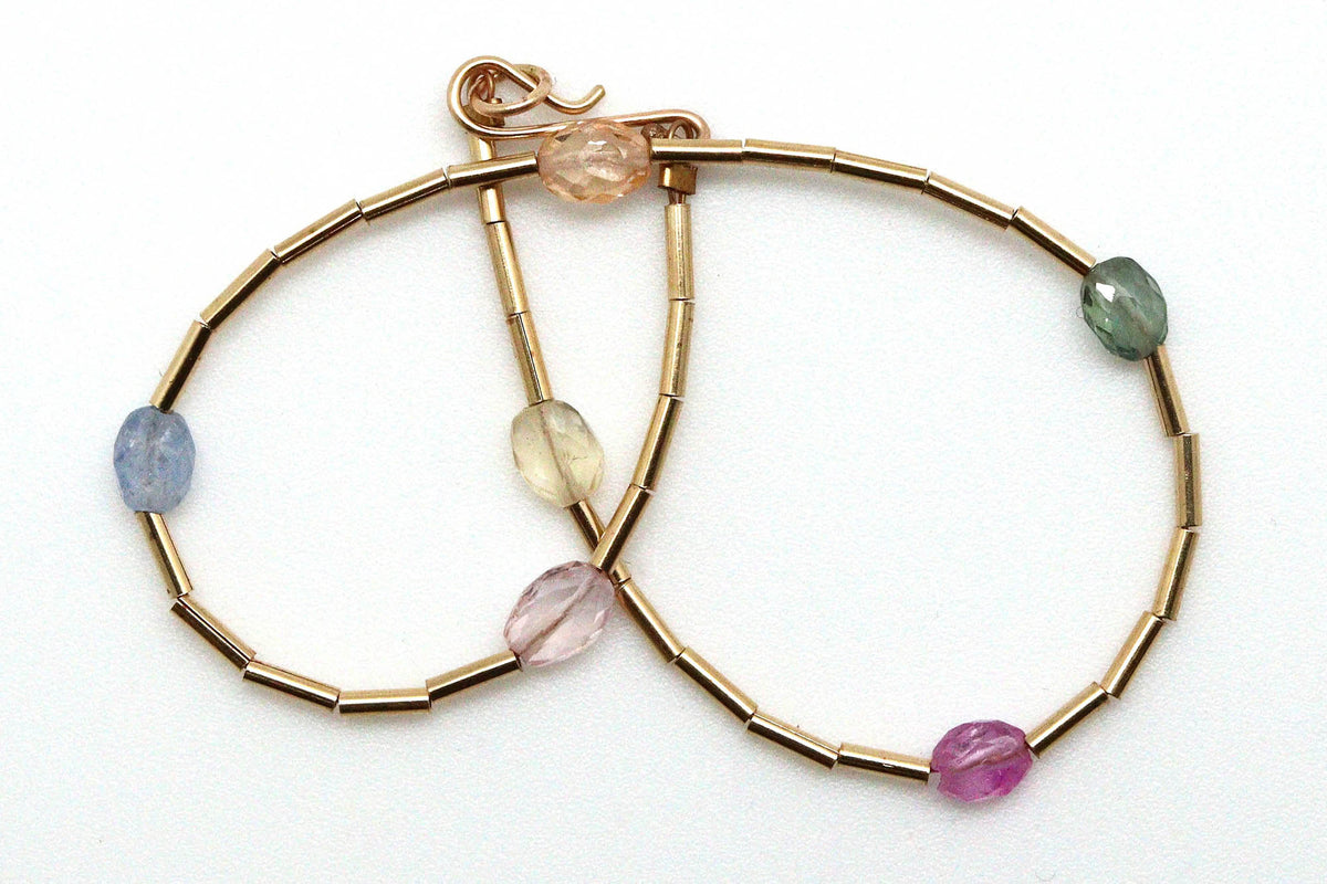Bracelet - 14k gold, fancy Sapphire