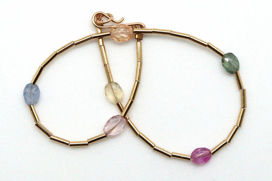Bracelet - 14k gold, fancy Sapphire