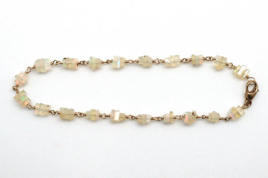 Bracelet - 14k gold, Opal