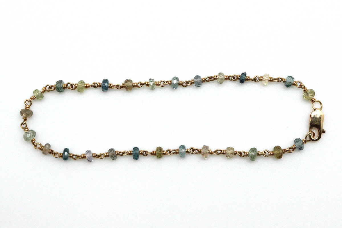Bracelet - 18k gold, fancy Sapphire