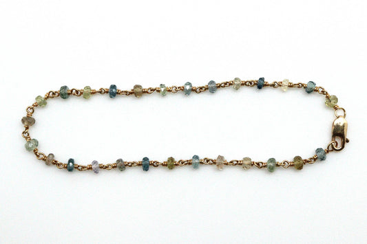Bracelet - 18k gold, fancy Sapphire