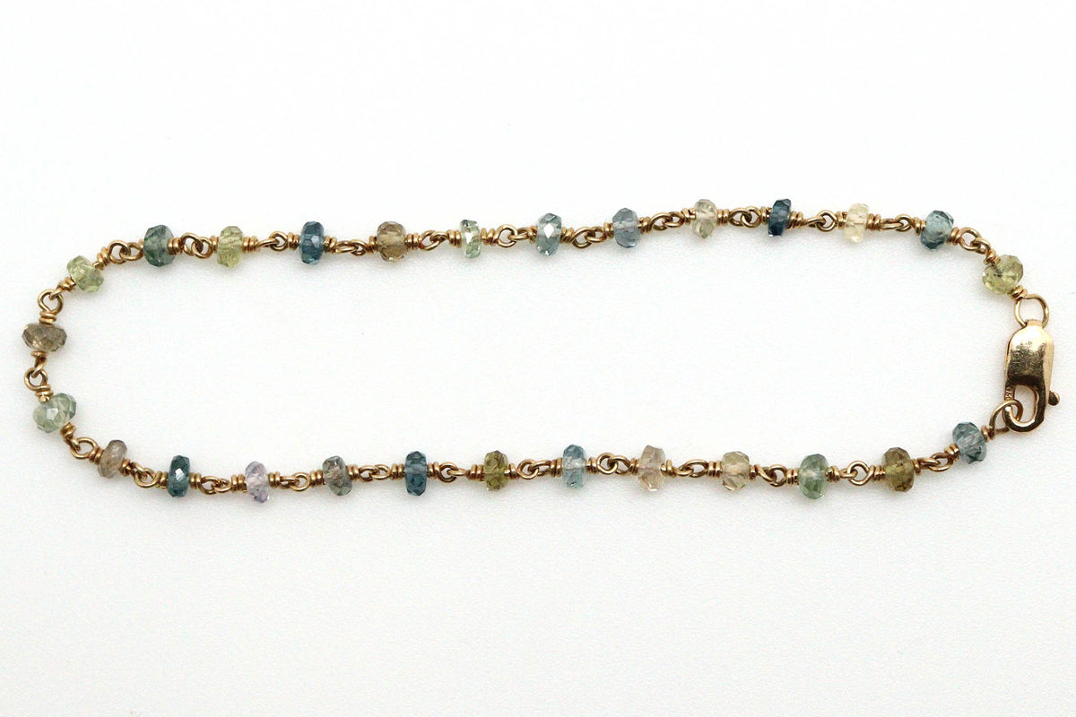 Bracelet - 18k gold, fancy Sapphire