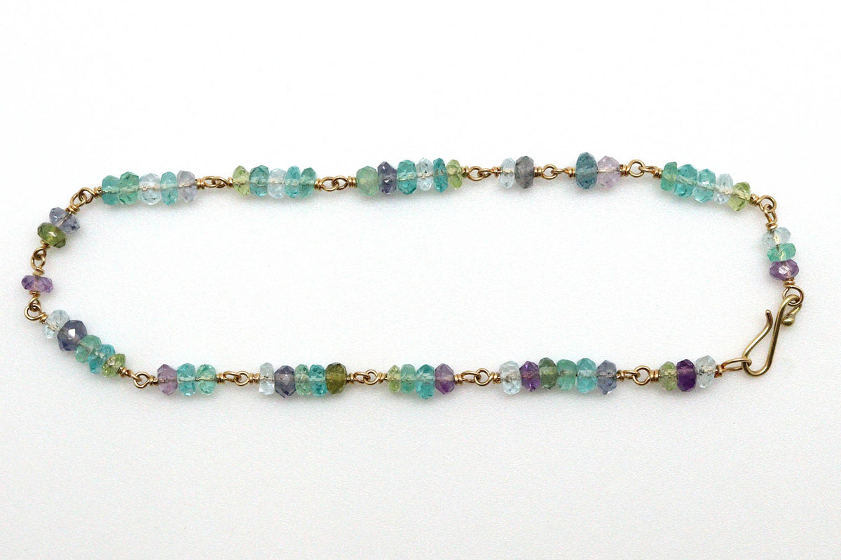 Bracelet - 18k gold, mixed stones