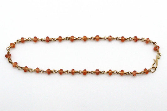 Bracelet - 18k gold, Orange Sapphire