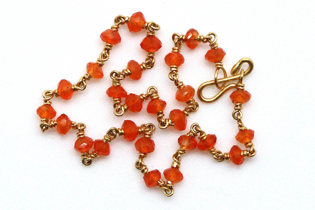 Bracelet - 22k gold, Carnelian