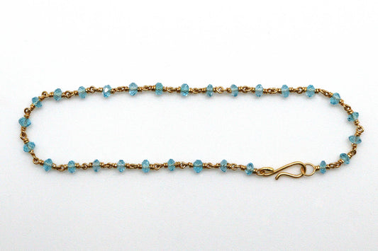 Bracelet - 22k gold, Blue Topaz
