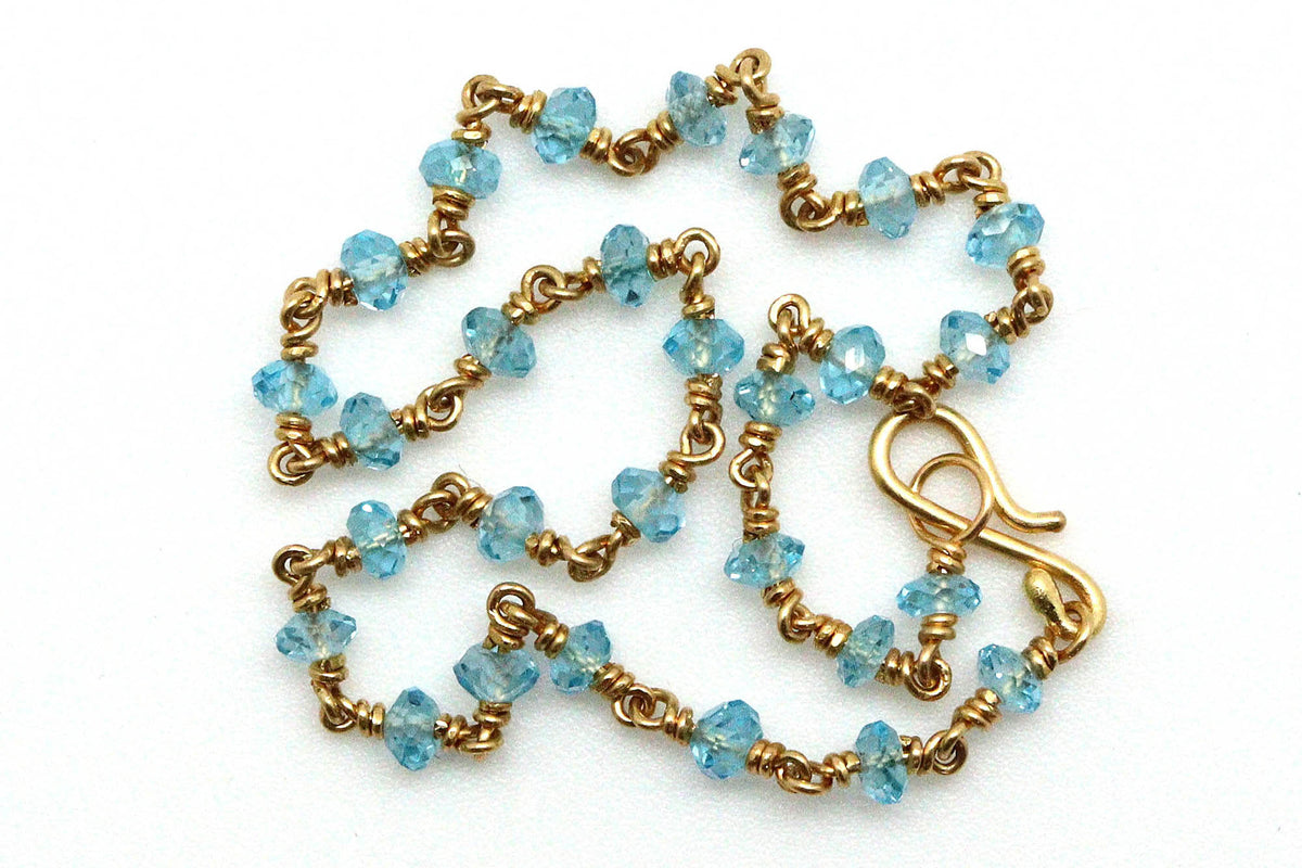 Bracelet - 22k gold, Blue Topaz
