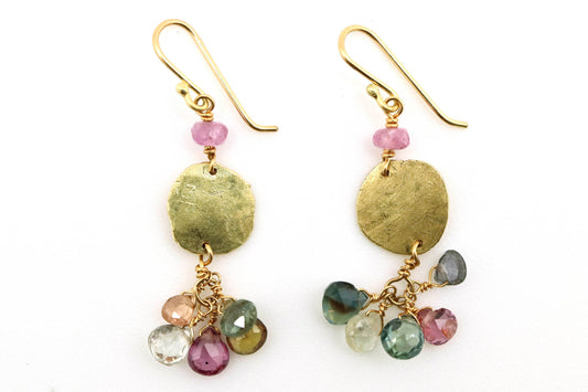 Earrings - Five Sapphire briolettes