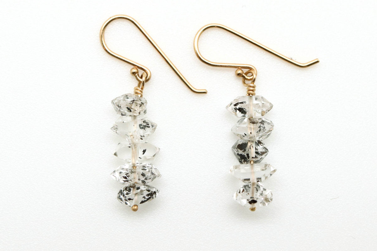 Earrings - Rutilated Herkimer