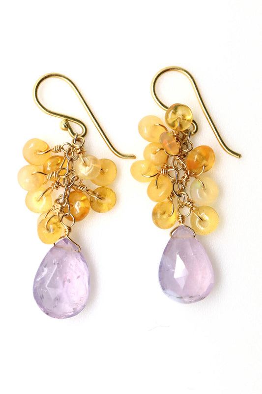 Earrings - Scorolite, Opal