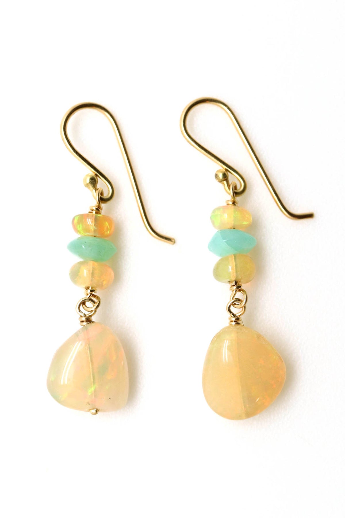 Earrings - Peruvian and Ethiopian Opal