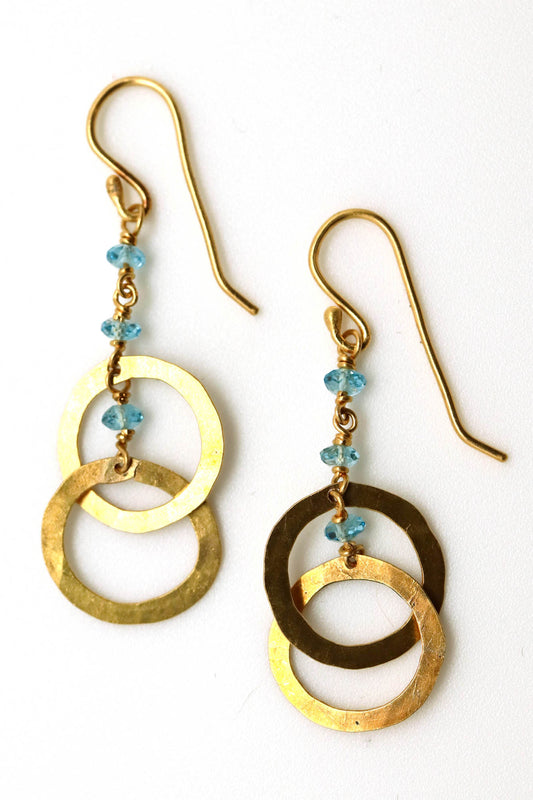 Earrings - Blue Topaz