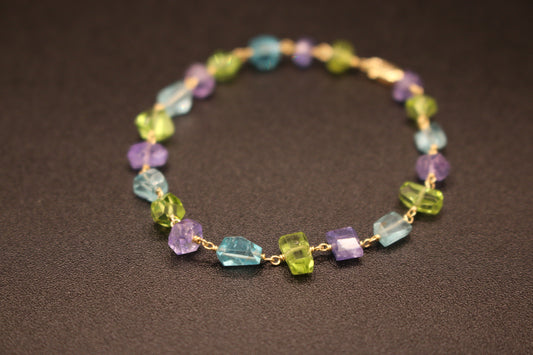 Bracelet - Tanzanite, Apatite, Peridot