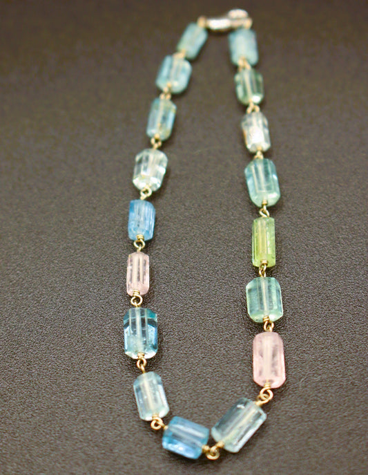Bracelet  - Morganite, Aquamarine