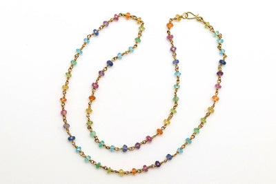 Necklace - Fancy Sapphires, Blue Topaz, Amethyst, Apatite, Emerald, Chrysoberyl