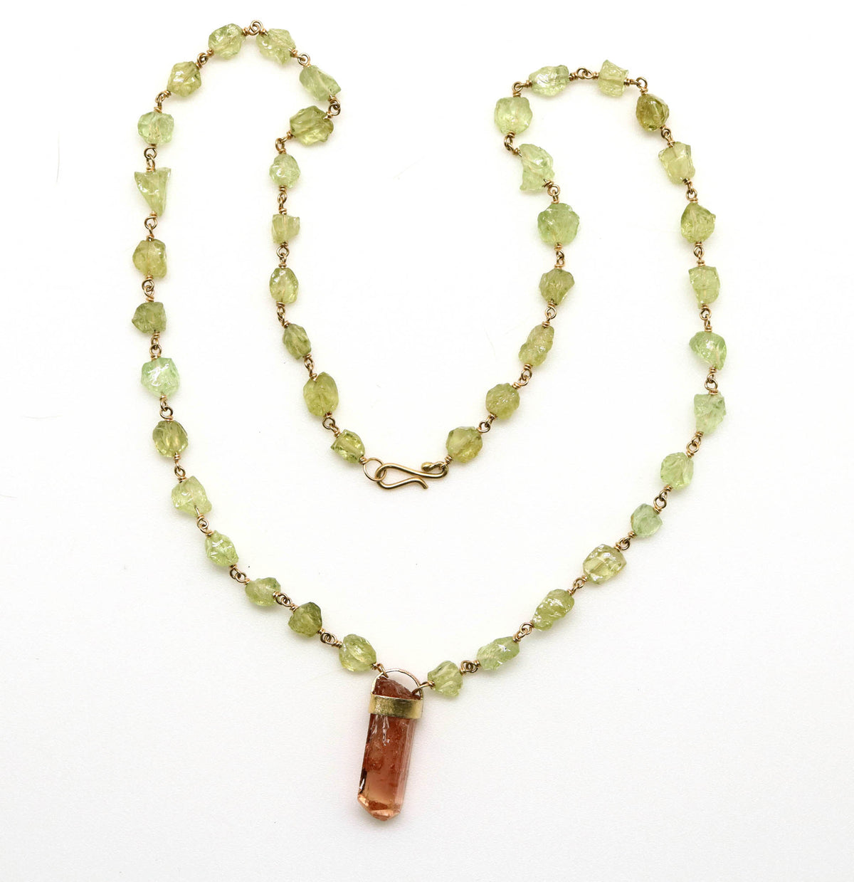 Necklace - Green Garnet, Imperial Topaz