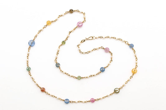 Necklace - Fancy Sapphires, Pearls