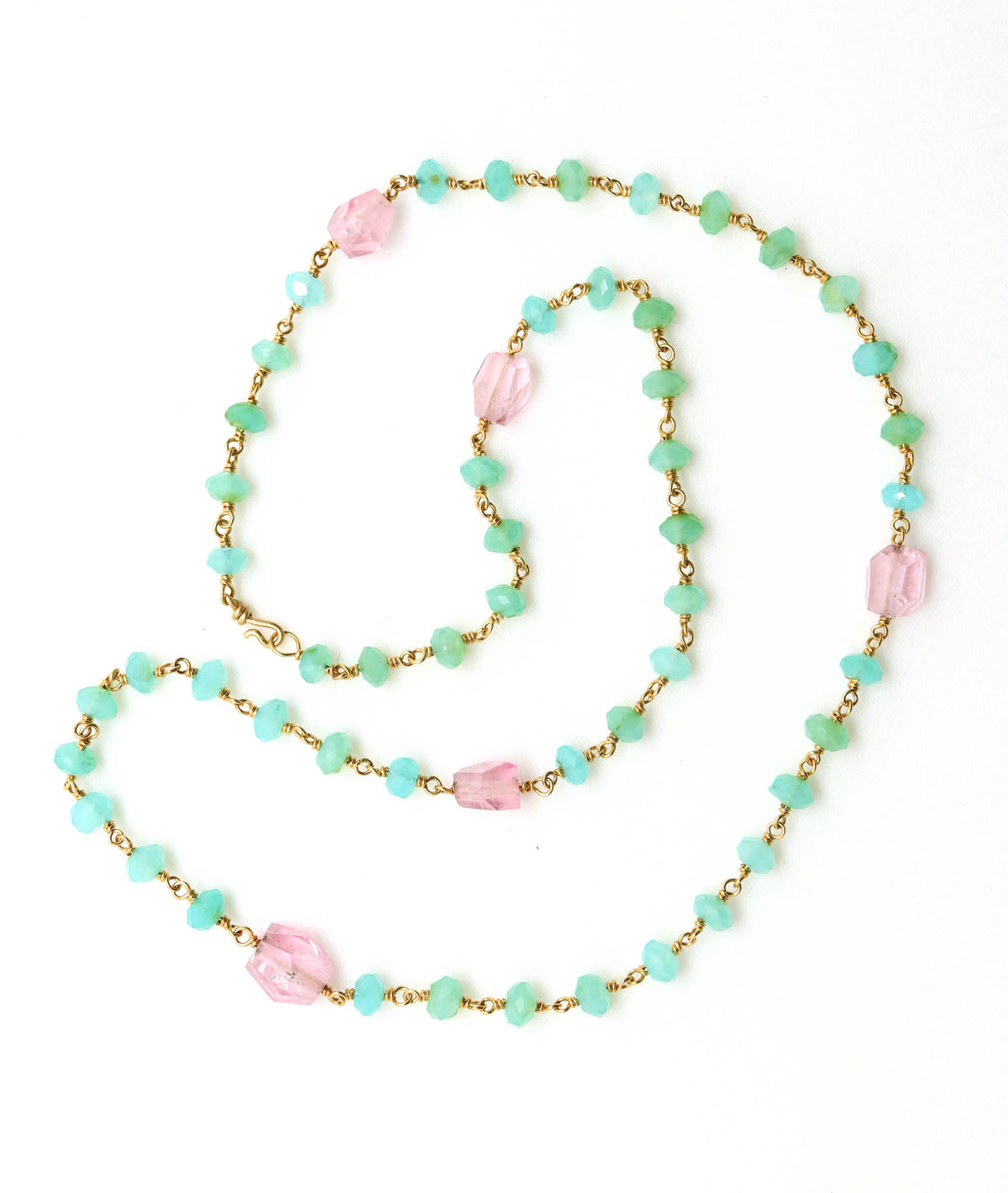 Necklace - Peruvian Opal, Pink Tourmaline