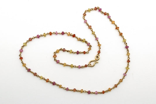 Necklace - Fancy Warm Hued Sapphires