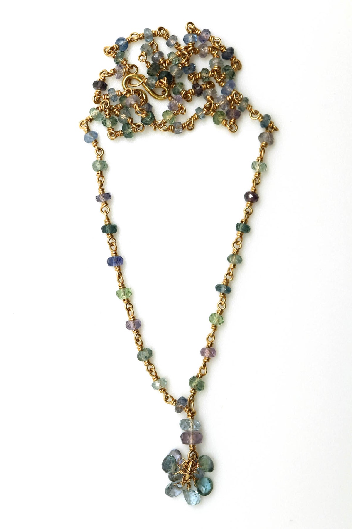 Necklace - Fancy Cool Hued Sapphires
