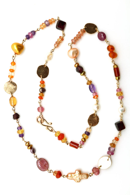 Necklace - Tourmaline, Garnet, Beryl, Opal, Carnelian, Amethyst, Citrine, Pearl, Amber