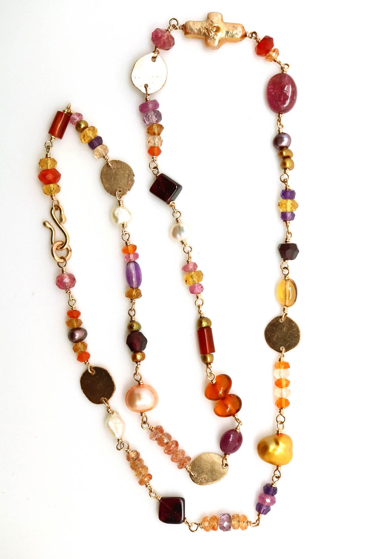 Necklace - Tourmaline, Garnet, Beryl, Opal, Carnelian, Amethyst, Citrine, Pearl, Amber