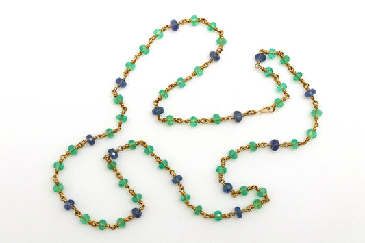 Necklace - Emerald, Tanzanite