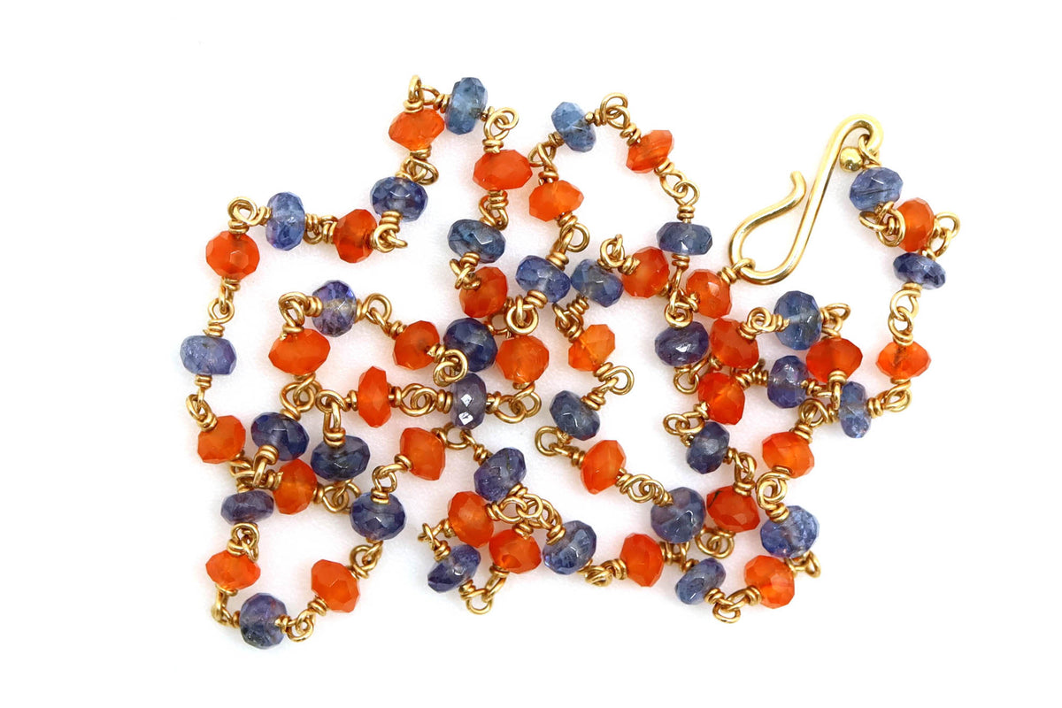 Necklace - Mexican Opal, Tanzanite